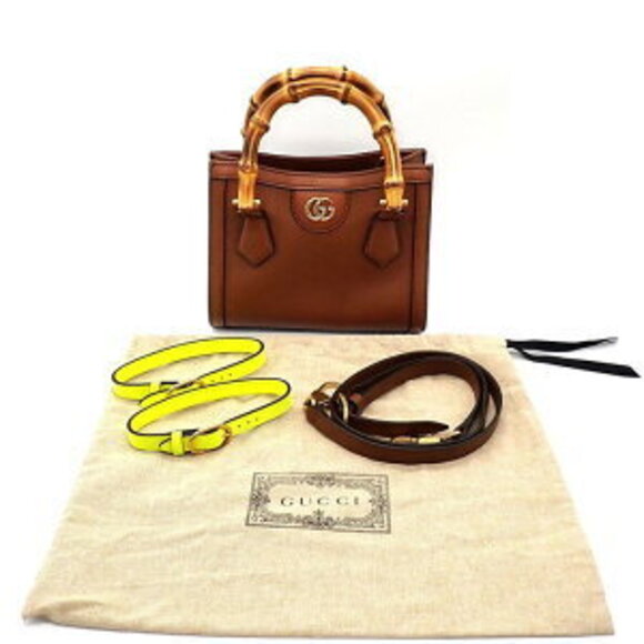 Gucci Diana Tote Bag Brown Leather - Picture 9 of 10